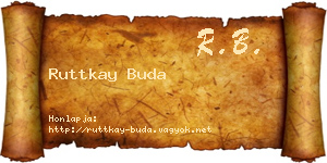 Ruttkay Buda névjegykártya